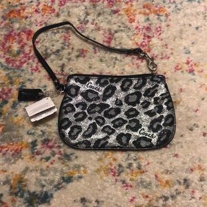 Coach wristlet animal print NWT